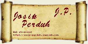 Josip Perduh vizit kartica